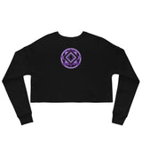 Igetzbuzy Purple Drip Camo Crop Sweatshirt