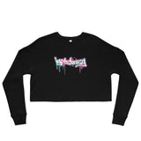 Igetzbuzy Pink Drip Camo Crop Sweatshirt