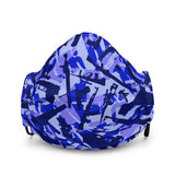 Igetzbuzy Blicky Camo blue face mask