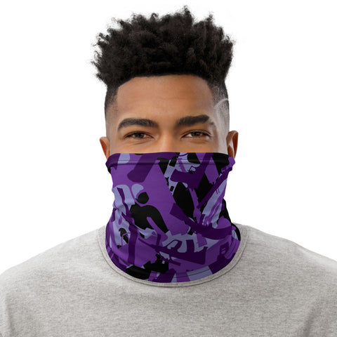 Igetzbuzy purp & black Blicky camo Neck Gaiter