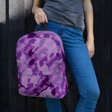 igetzbuzy purple camo lux print backpack