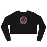 Igetzbuzy Pink Drip Camo Crop Sweatshirt