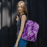 igetzbuzy purple camo lux print backpack