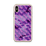 Igetzbuzy Purple camo lux print iPhone Case