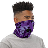 Igetzbuzy purp & black Blicky camo Neck Gaiter