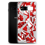 Igetzbuzy Blixky Grey &Red Camo Samsung Case