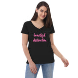 igetzbuzy Beautiful Distraction v-neck t-shirt