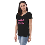 igetzbuzy Beautiful Distraction v-neck t-shirt